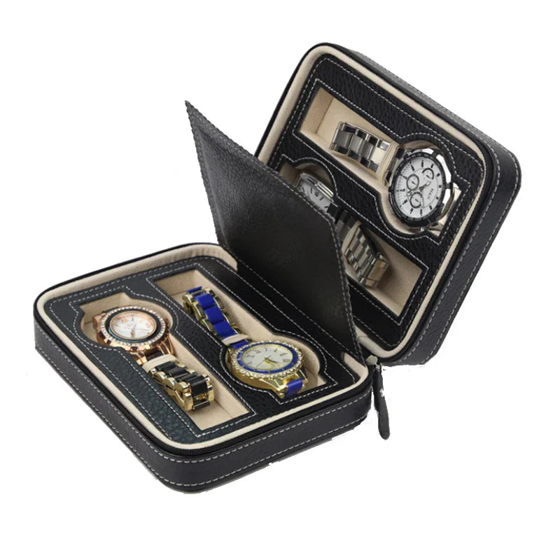Classic Designer Travel Watch Case - Leather Purse Backpack
