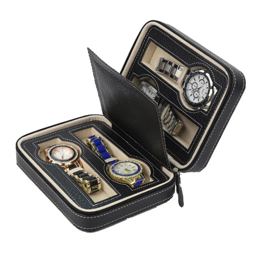 Classic Designer Travel Watch Case - Leather Purse Backpack