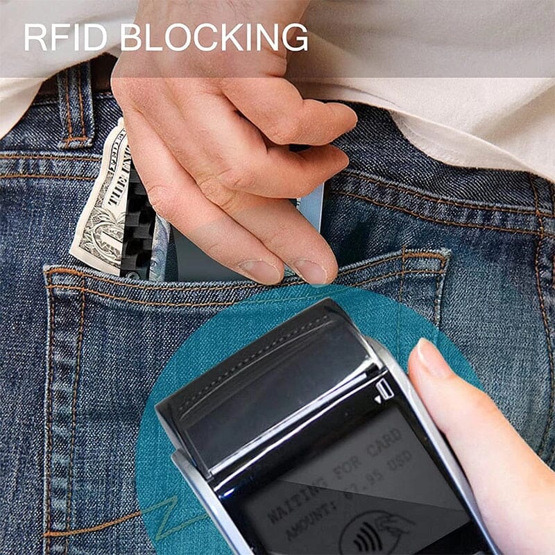 Mens Tactical RDFI Wallet - Leather Purse Backpack