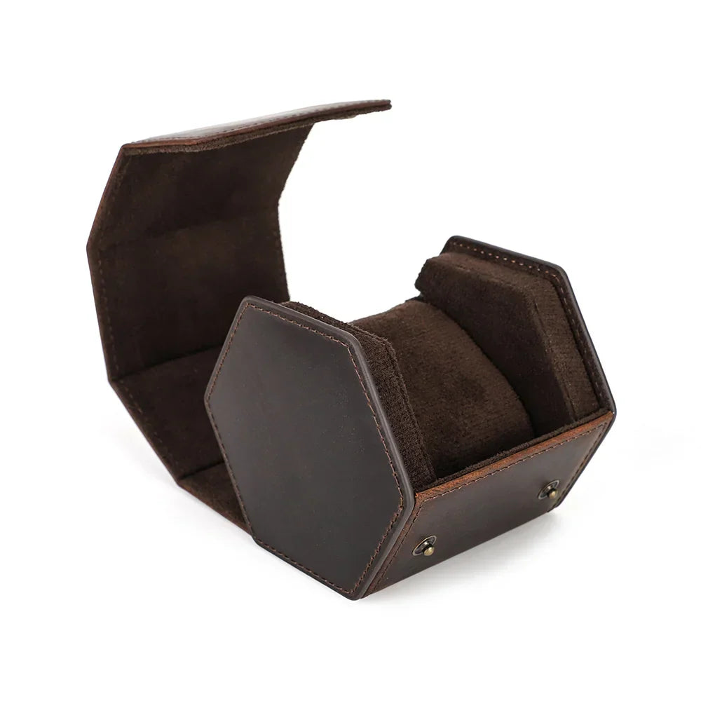 High-Quality Vintage Leather Watch Case - 1 Slot - Leather Purse Backpack