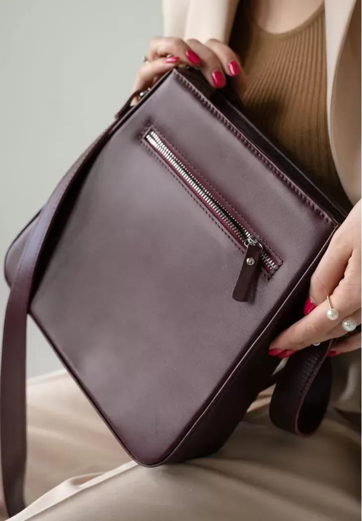 Luxury Women's Crossbody Bag – Made from Premium Leather - Leather Purse Backpack