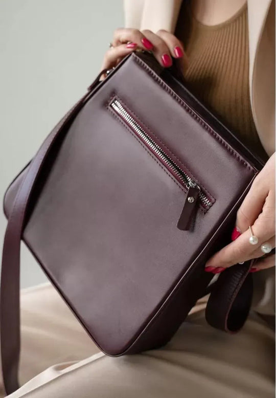 Luxury Women's Crossbody Bag – Made from Premium Leather - Leather Purse Backpack