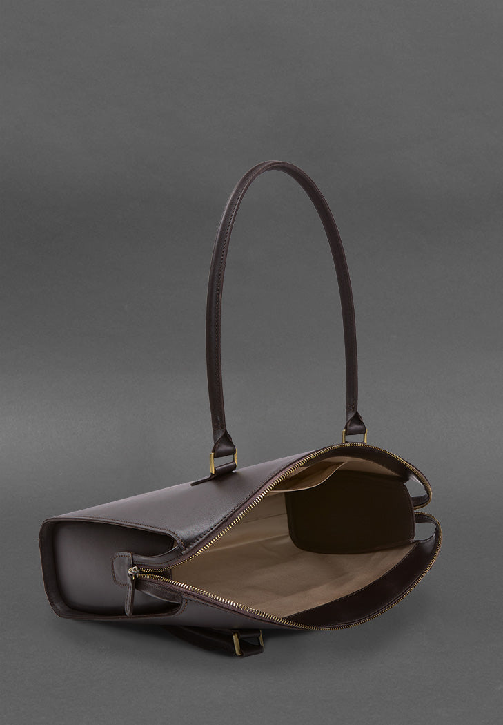 Casual Women's Leather Briefcase Messenger Bag - Leather Purse Backpack