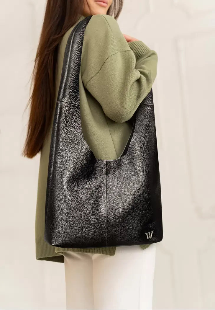 Women's Leather Shopper Tote – Chic and Practical Daily Accessory - Leather Purse Backpack