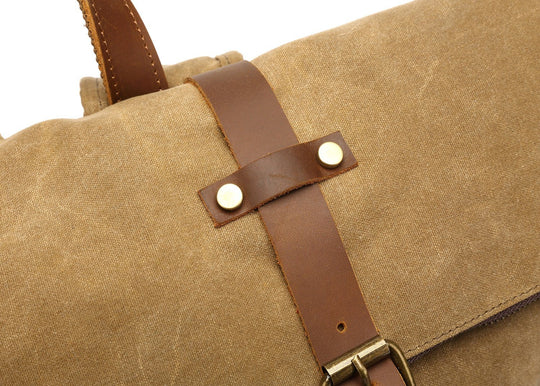 Heavy-Duty Waterproof Rucksack for Hiking and Travel - Leather Purse Backpack