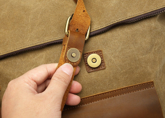 Heavy-Duty Waterproof Rucksack for Hiking and Travel - Leather Purse Backpack