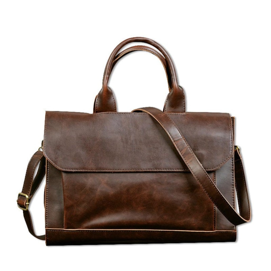 Chic and unique vegan leather messenger bag
