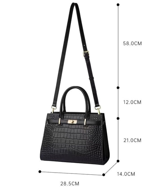 Luxury Designed Handmade Genuine Leather Women's Business Handbag - Leather Purse Backpack