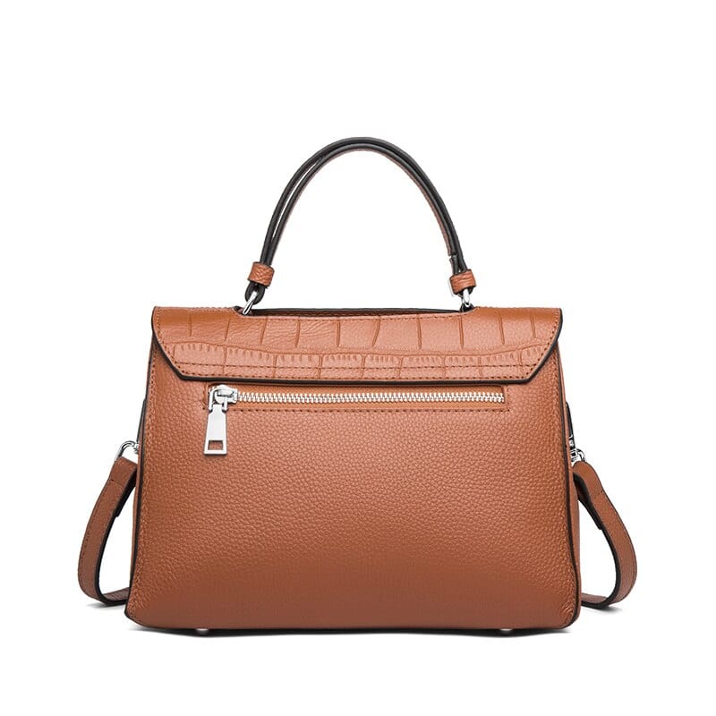 Designer Genuine Leather Multistrip Women's Luxury Tote Handbag - Leather Purse Backpack