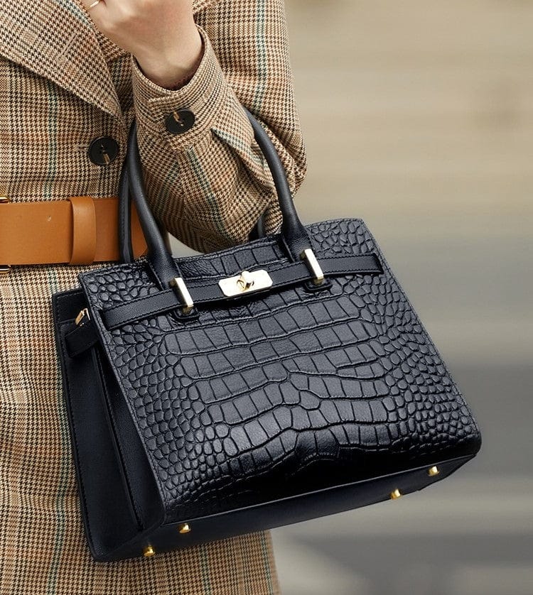 Luxury Designed Handmade Genuine Leather Women's Business Handbag - Leather Purse Backpack