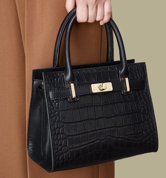 Luxury Designed Handmade Genuine Leather Women's Business Handbag - Leather Purse Backpack