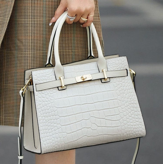 Luxury Designed Handmade Genuine Leather Women's Business Handbag - Leather Purse Backpack