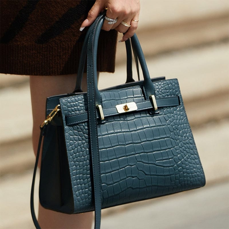 Luxury Designed Handmade Genuine Leather Women's Business Handbag - Leather Purse Backpack