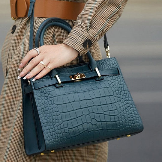 Luxury Designed Handmade Genuine Leather Women's Business Handbag - Leather Purse Backpack