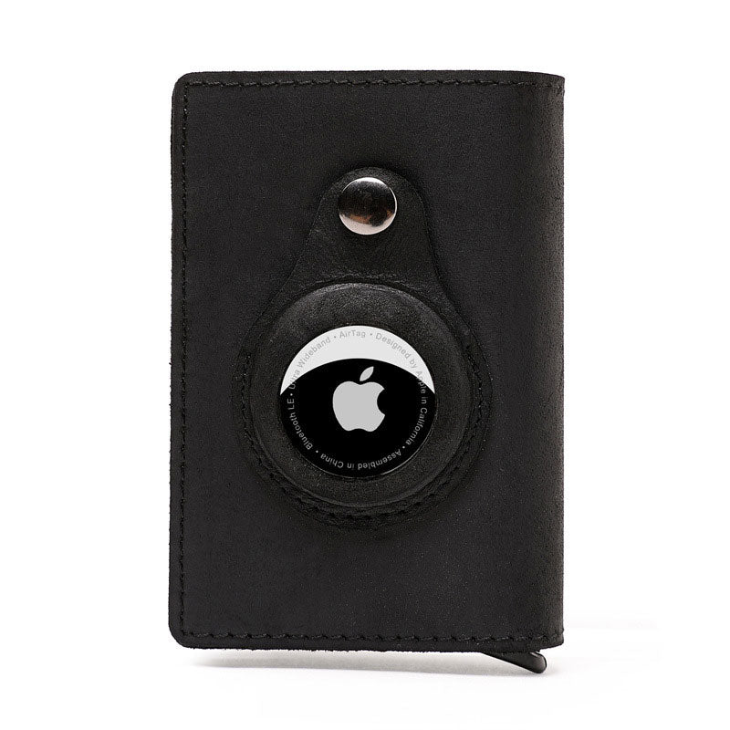 Exclusive Design Men's Airtag Leather Wallet RFID Blocking - Leather Purse Backpack