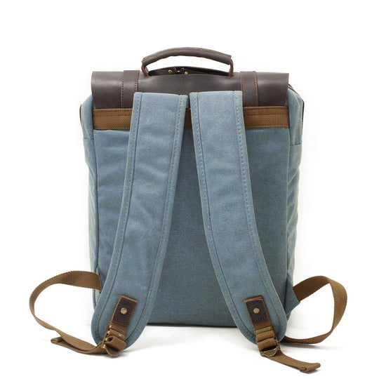 Retro Vintage Bookbag with Multiple Pockets and Stylish Look - Leather Purse Backpack