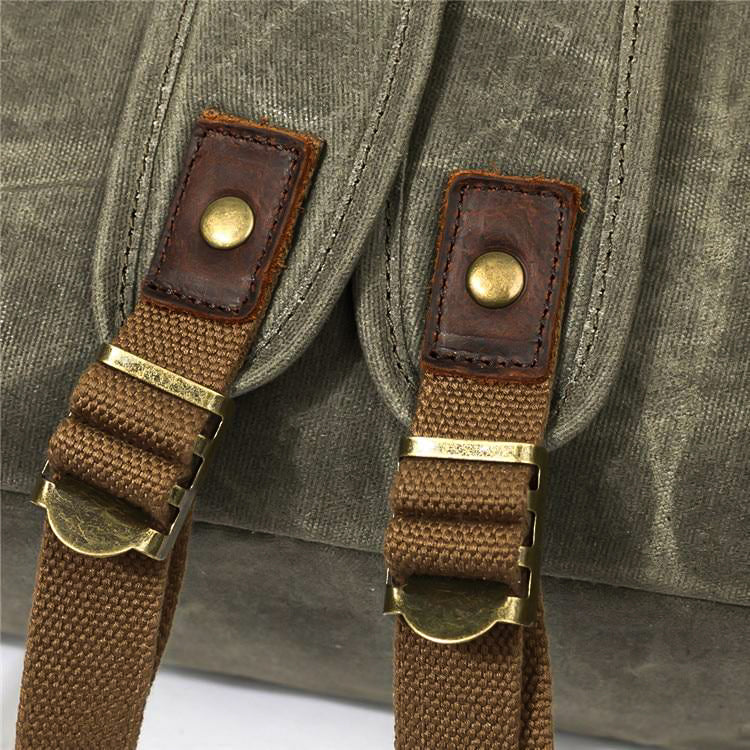 Large Canvas Backpack – Spacious, Durable Bag for Travel and Daily Use - Leather Purse Backpack