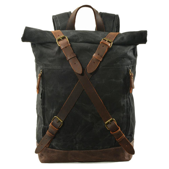 Versatile Canvas Rucksack Backpack – Durable, Stylish Bag for Travel - Leather Purse Backpack
