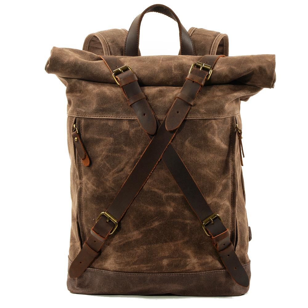 Versatile Canvas Rucksack Backpack – Durable, Stylish Bag for Travel - Leather Purse Backpack