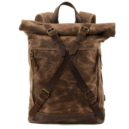 Versatile Canvas Rucksack Backpack – Durable, Stylish Bag for Travel - Leather Purse Backpack