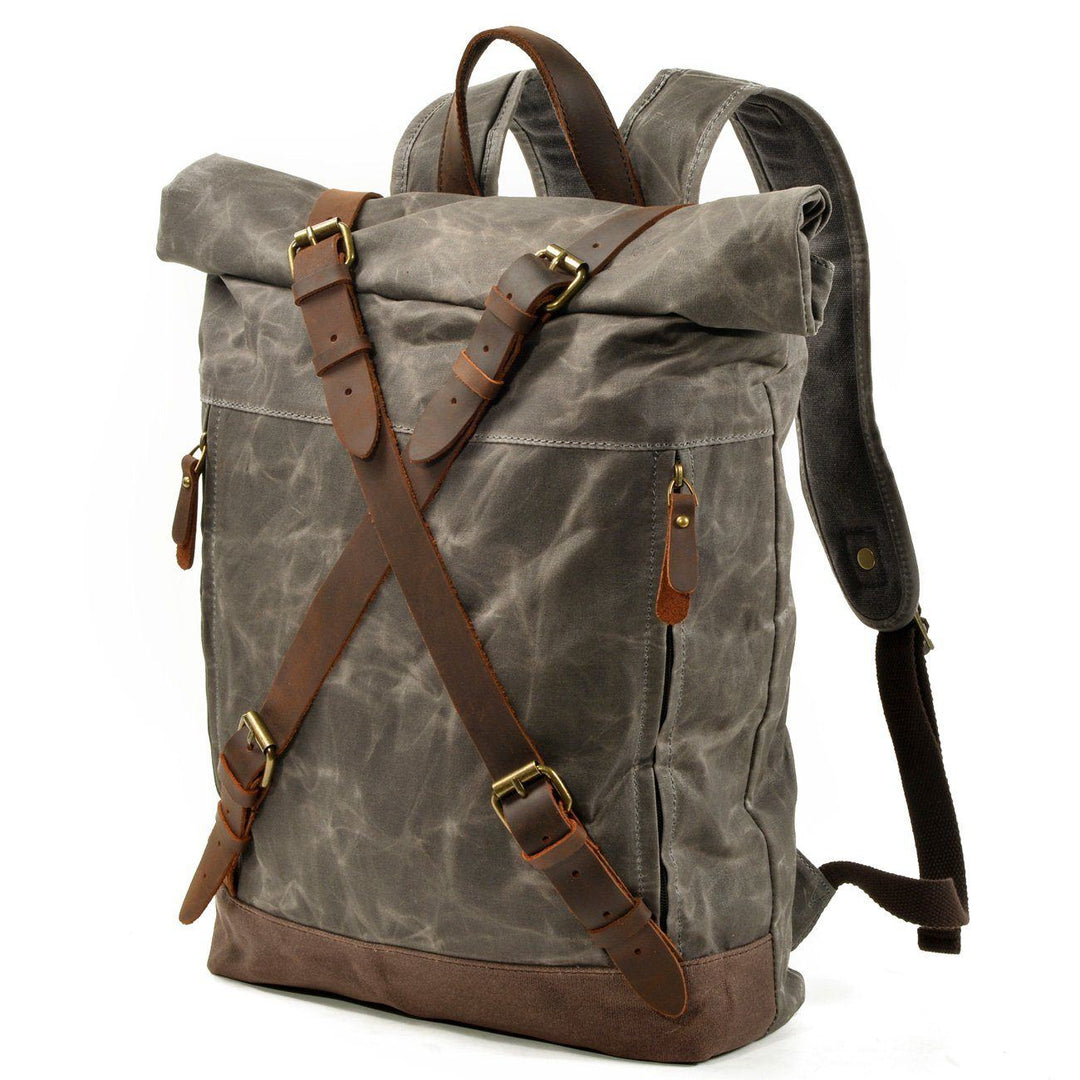 Versatile Canvas Rucksack Backpack – Durable, Stylish Bag for Travel - Leather Purse Backpack