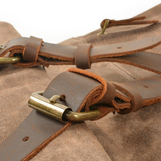 Versatile Canvas Rucksack Backpack – Durable, Stylish Bag for Travel - Leather Purse Backpack