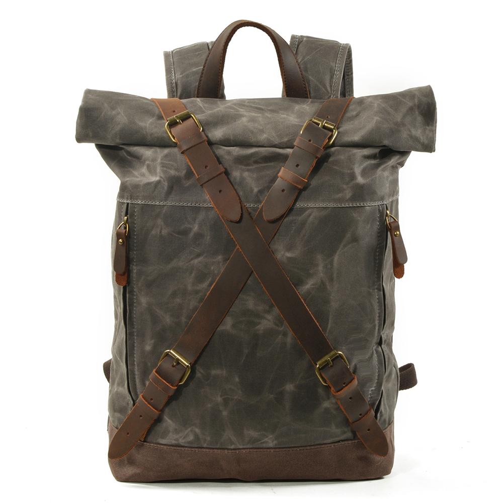 Versatile Canvas Rucksack Backpack – Durable, Stylish Bag for Travel - Leather Purse Backpack