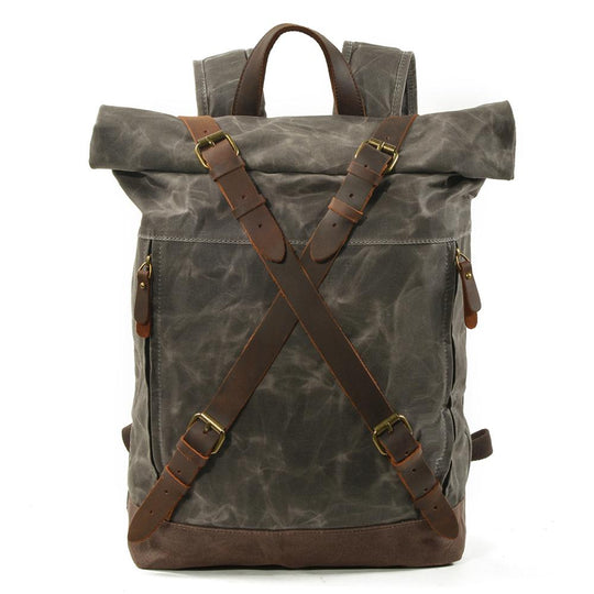 Versatile Canvas Rucksack Backpack – Durable, Stylish Bag for Travel - Leather Purse Backpack