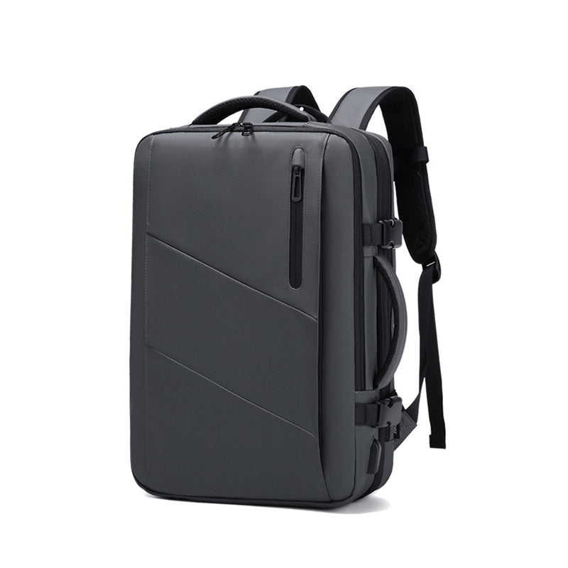 Mid-size carry-on backpack with expandable feature