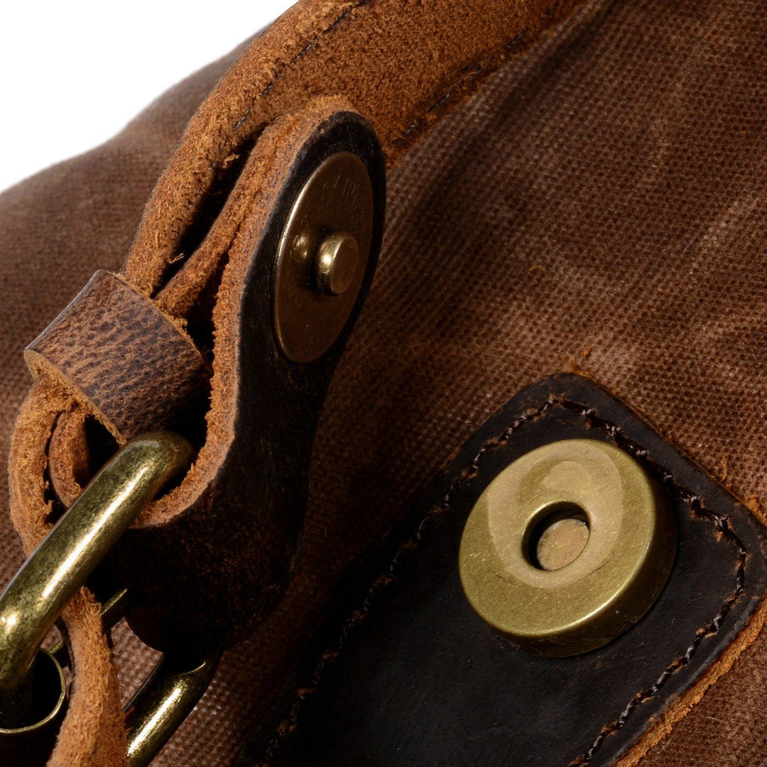 Elegant Canvas Leather Backpack – Durable, Stylish Bag for Everyday Use - Leather Purse Backpack