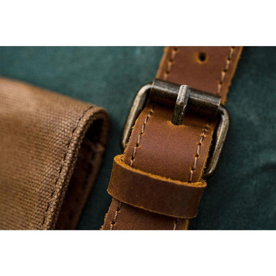 Elegant Vintage Laptop Backpack with Easy Access and Vintage Appeal - Leather Purse Backpack