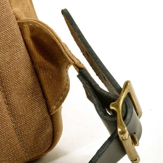 Classic Canvas Backpack with Adjustable Straps and Front Pocket - Leather Purse Backpack