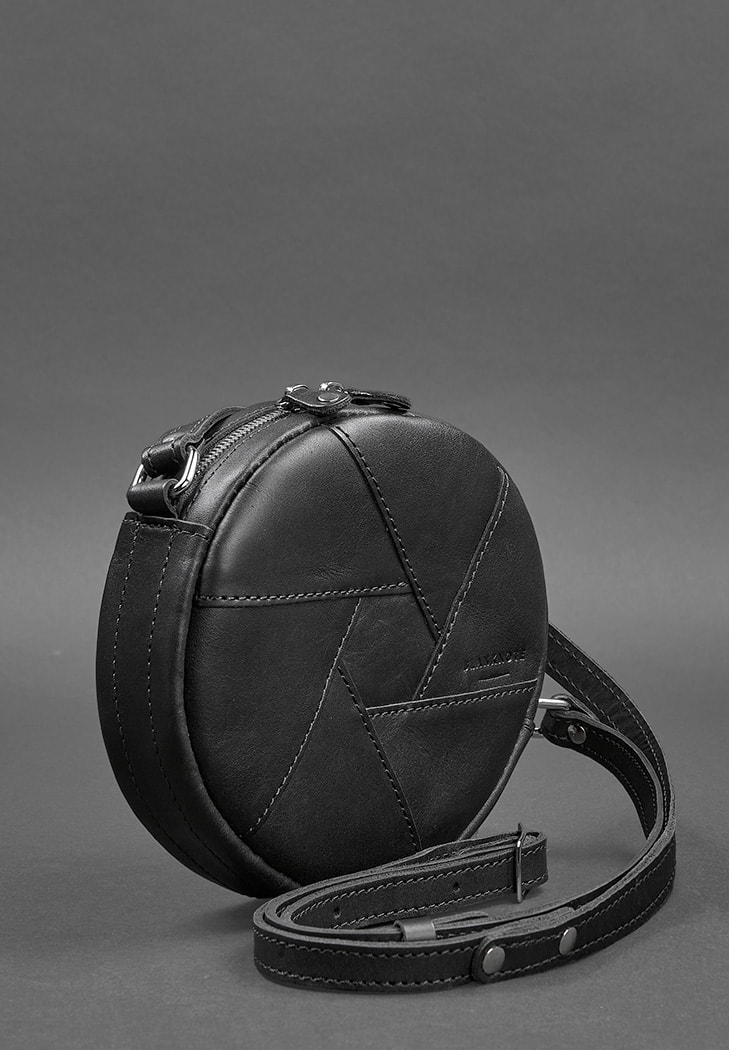 Fashionable Crossbody Bag Leather Round Bag - Leather Purse Backpack