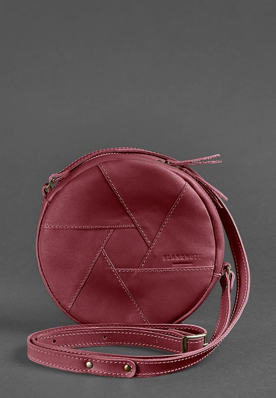 Elegant Unique Crossbody Bag Leather Round Bag - Leather Purse Backpack