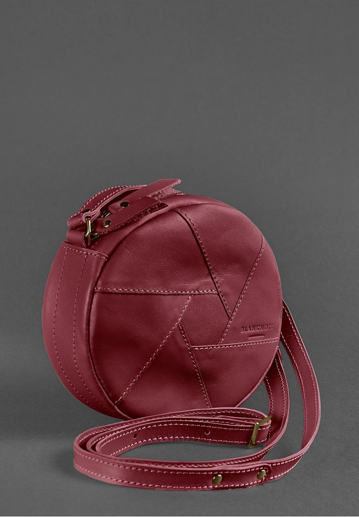 Elegant Unique Crossbody Bag Leather Round Bag - Leather Purse Backpack