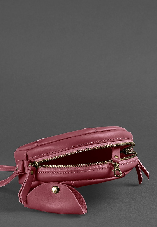 Elegant Unique Crossbody Bag Leather Round Bag - Leather Purse Backpack
