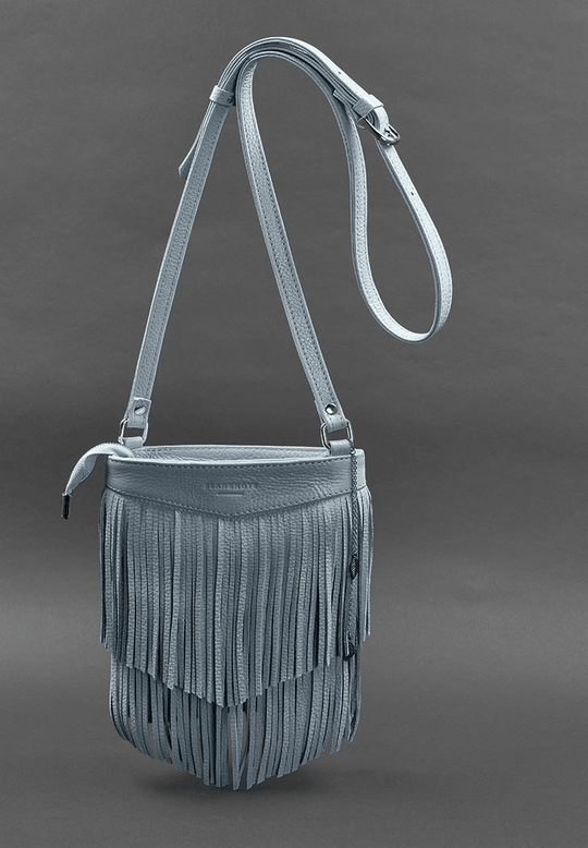 Unique Mini Crossbody Women's Leather Bag with Fringe - Leather Purse Backpack