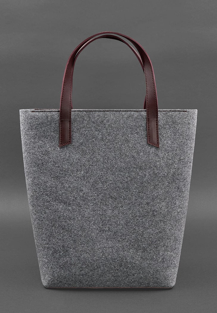felt flannel tote bag