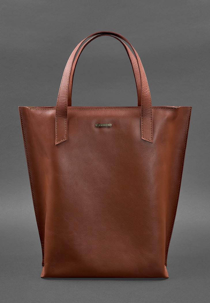 brown leather tote bag