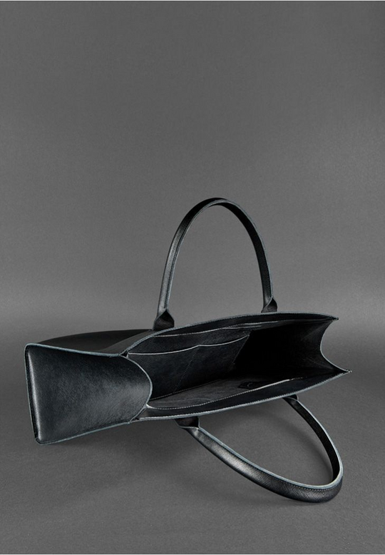 Perfect Design Black Classic Leather Tote Bag for Women - Leather Purse Backpack