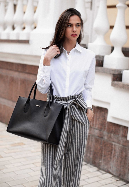 Perfect Design Black Classic Leather Tote Bag for Women - Leather Purse Backpack