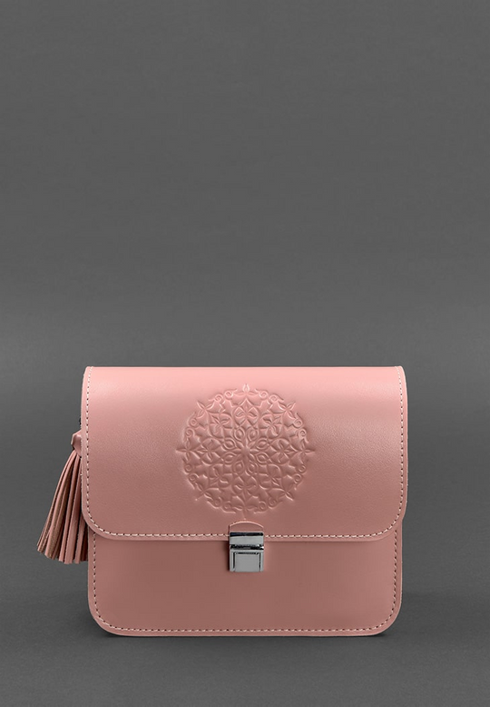 Classic Design Leather Crossbody Bag with Embossing for Women - Leather Purse Backpack