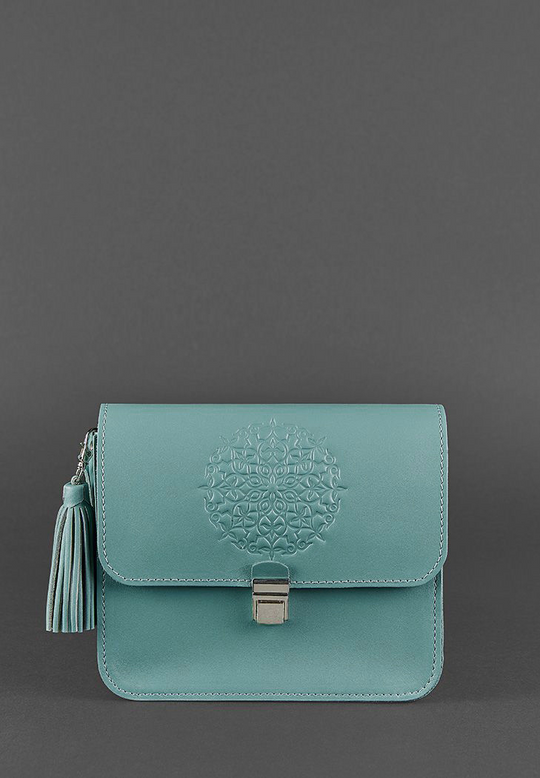 Unique Design Leather Crossbody Bag with Embossing for Women - Leather Purse Backpack