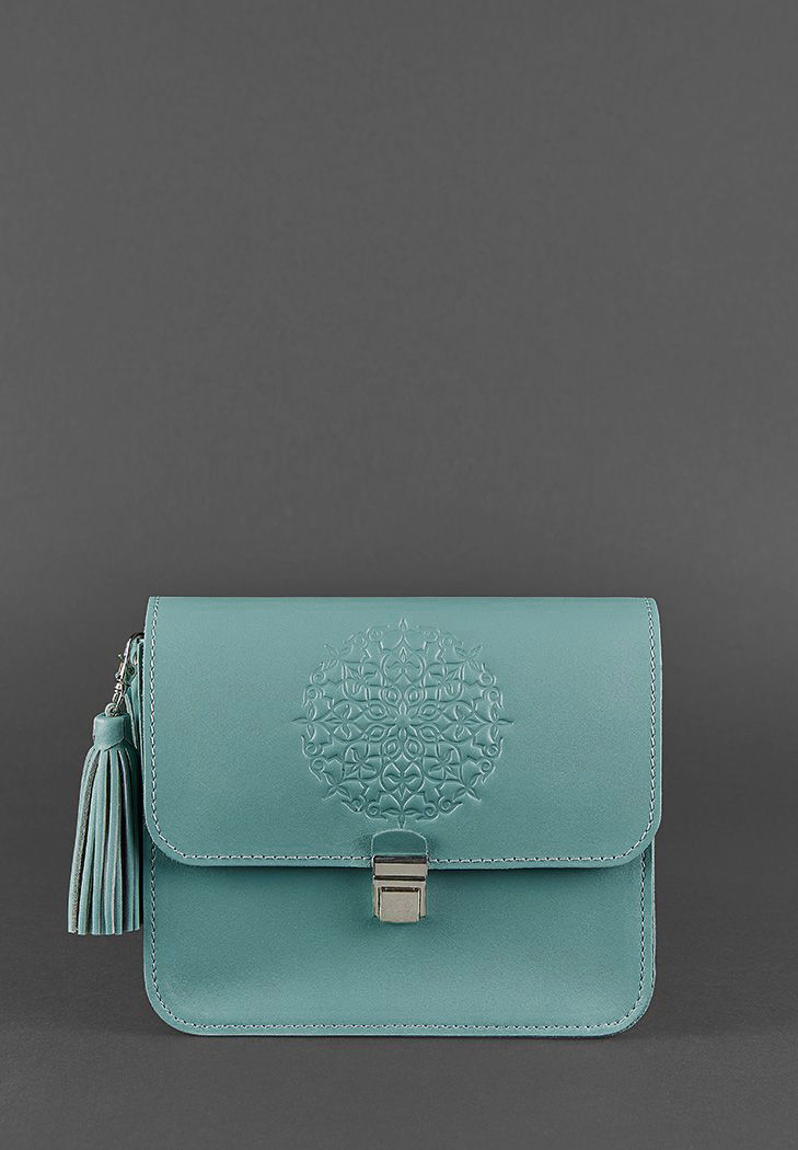 Exclusive Design Leather Crossbody Bag with Embossing for Women - Leather Purse Backpack