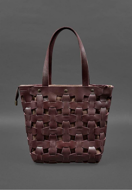 Woven Leather Bag Tote Bag for Lady Shoulder Bag - Leather Purse Backpack