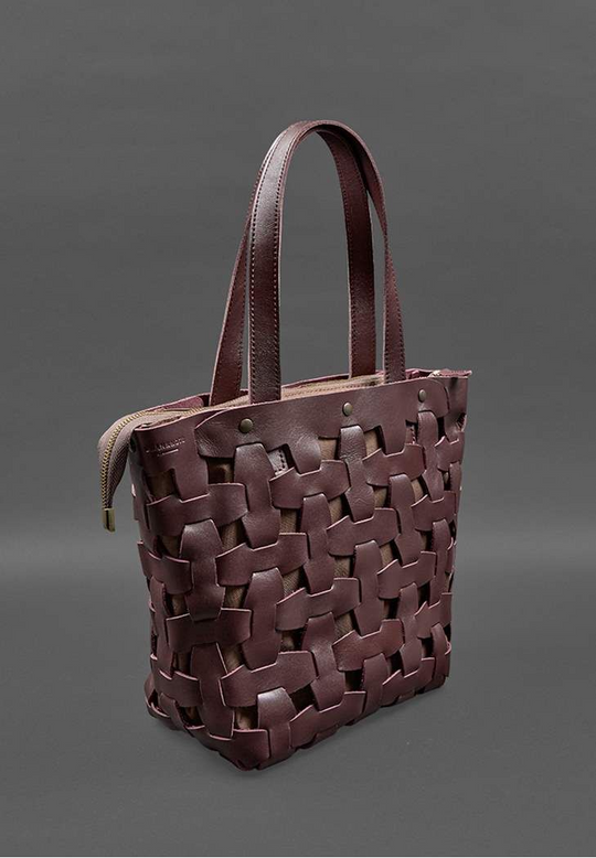 Chic Woven Leather Bag Tote Bag for Lady Shoulder Bag - Leather Purse Backpack