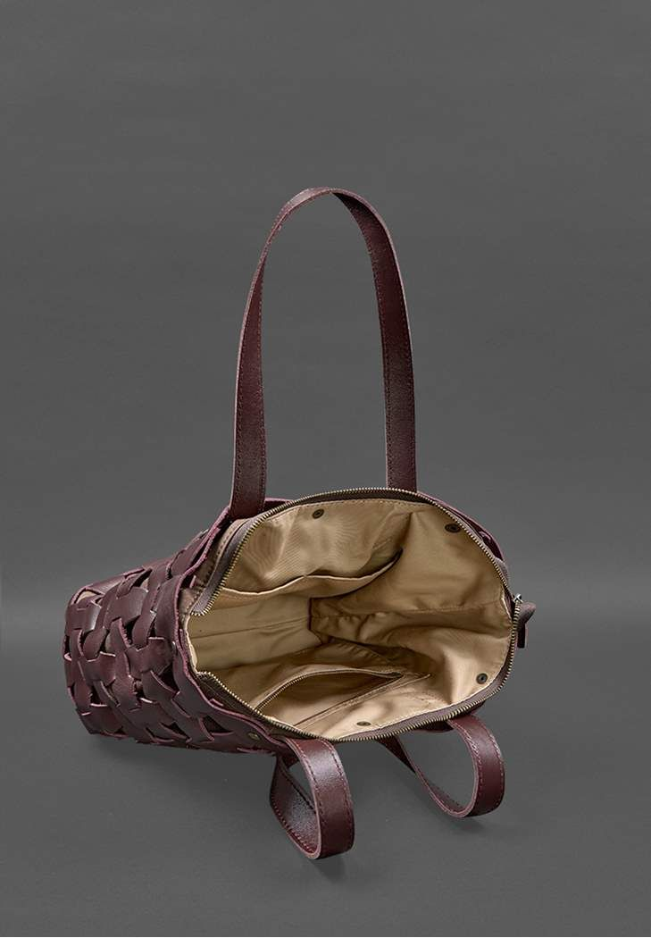 Chic Woven Leather Bag Tote Bag for Lady Shoulder Bag - Leather Purse Backpack