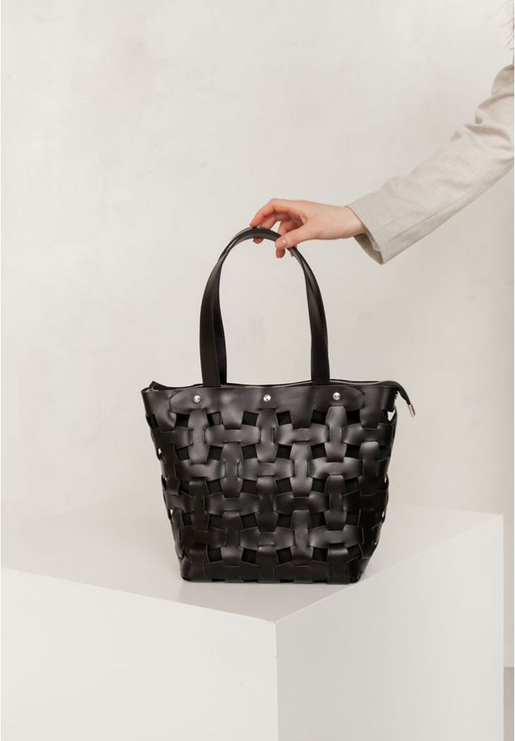 Woven Leather Bag Tote Bag for Lady Shoulder Bag - Leather Purse Backpack