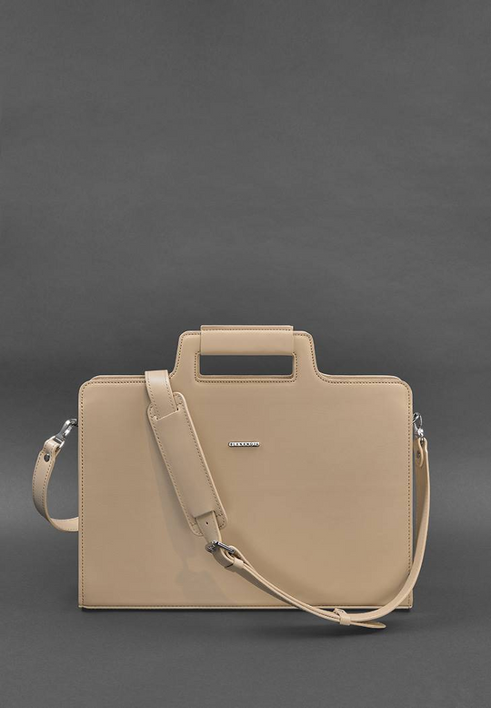 Unique Women's Leather Bag For Laptop and Documents - Leather Purse Backpack