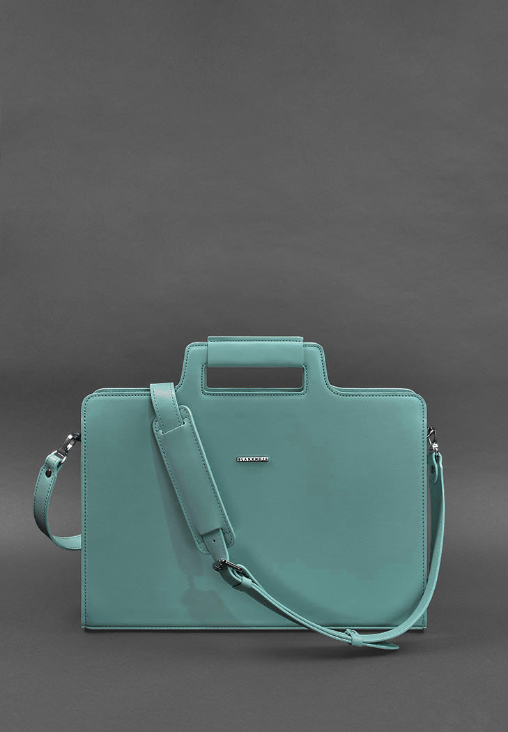 Casual Women's Leather Bag For Laptop and Documents - Leather Purse Backpack